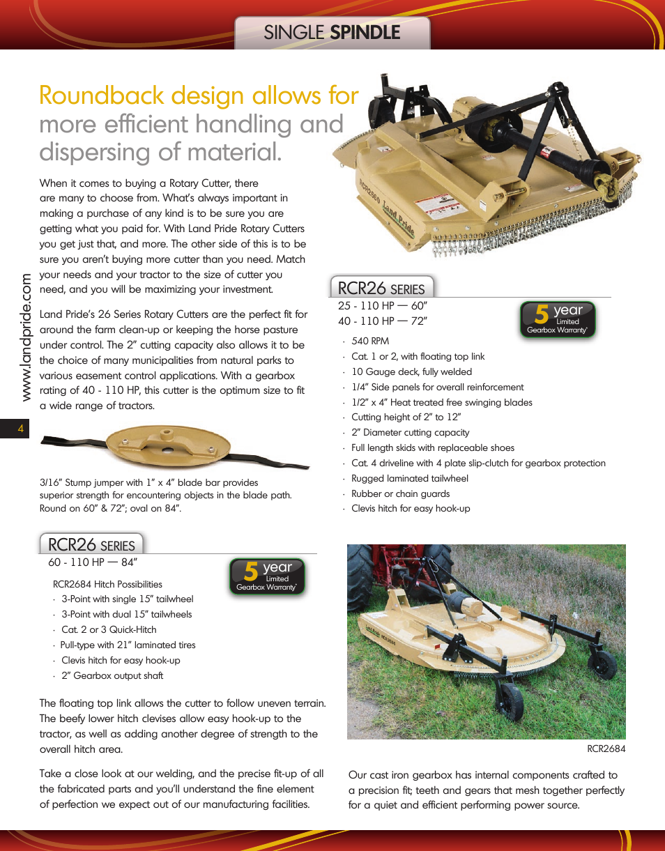 Land Pride RCR26 User Manual | 1 page
