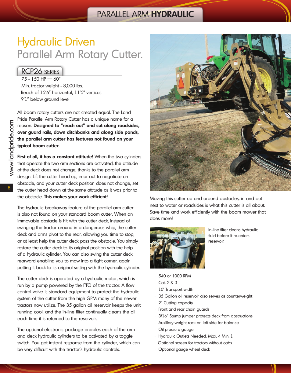 Land Pride RCP26 Series User Manual | 2 pages