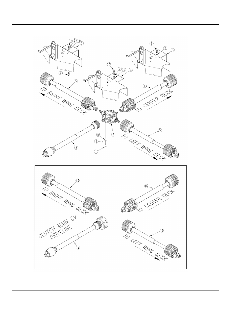 Section 3: drivelines, Driveline arrangement, Table of contents part number index | Land Pride AFM40168 User Manual | Page 16 / 120