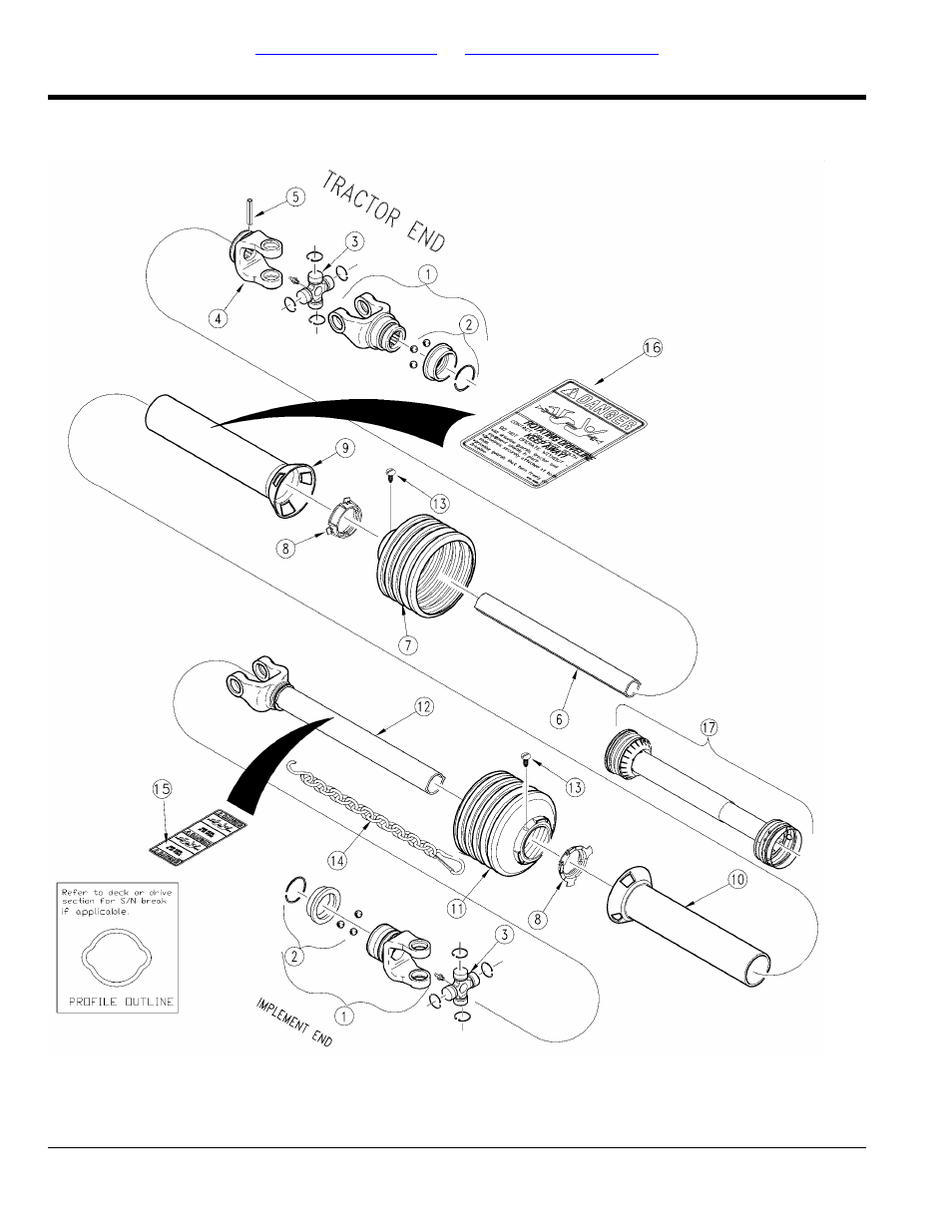 Driveline center deck (826-064c) walterscheid, Table of contents part number index | Land Pride AFM40168 User Manual | Page 20 / 120