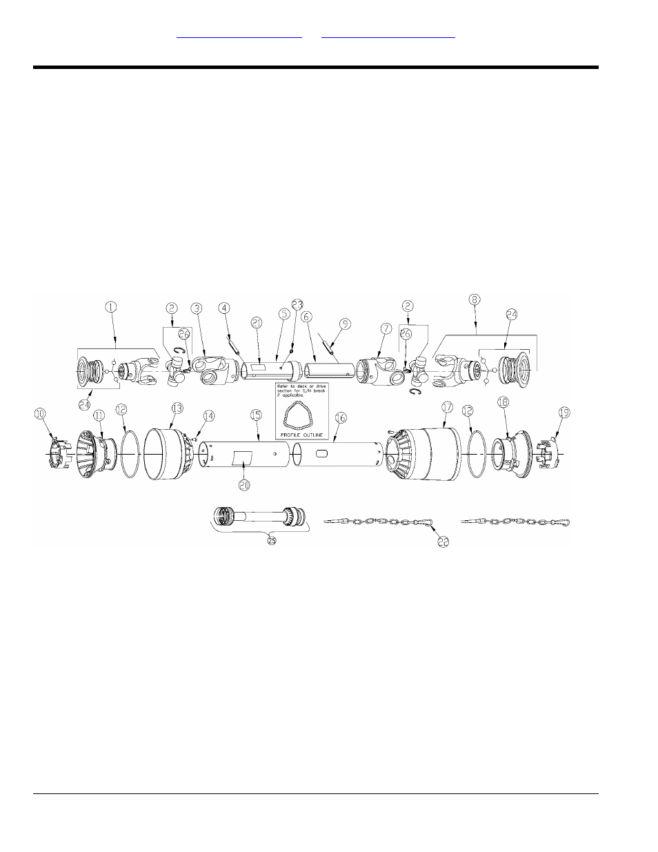 Driveline center deck (826-371c) eurocardan, Table of contents part number index | Land Pride AFM40168 User Manual | Page 22 / 120