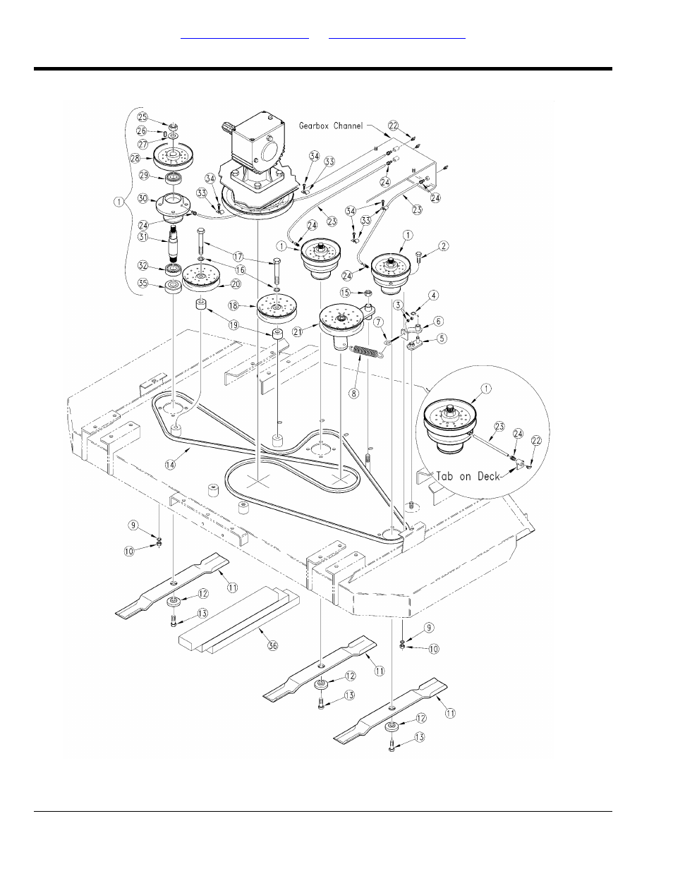 Belt drive left hand deck (s/n 212181+), Table of contents part number index | Land Pride AFM40168 User Manual | Page 50 / 120