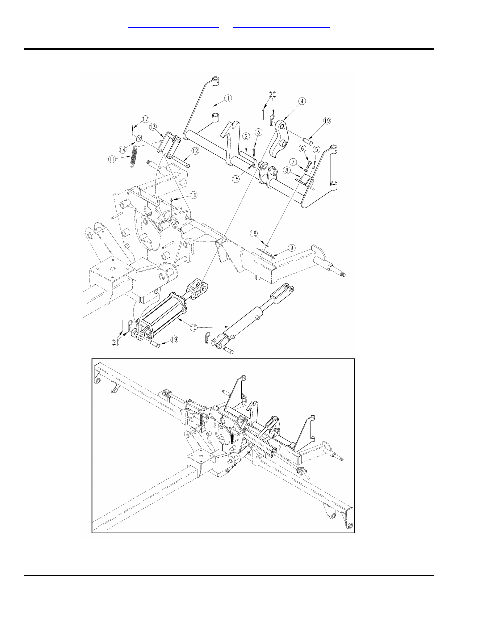 Section 2: frame, Center deck pivot, Table of contents part number index | Land Pride AFM40168 User Manual | Page 6 / 120