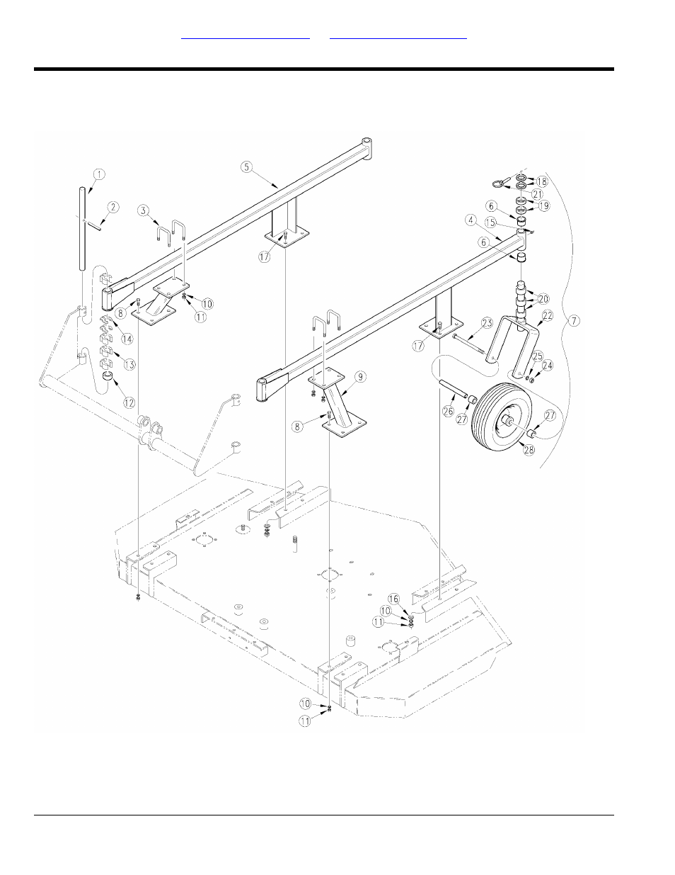 Section 5: gauge wheels, Gauge wheel center deck (s/n 231294-), Table of contents part number index | Land Pride AFM40168 User Manual | Page 62 / 120