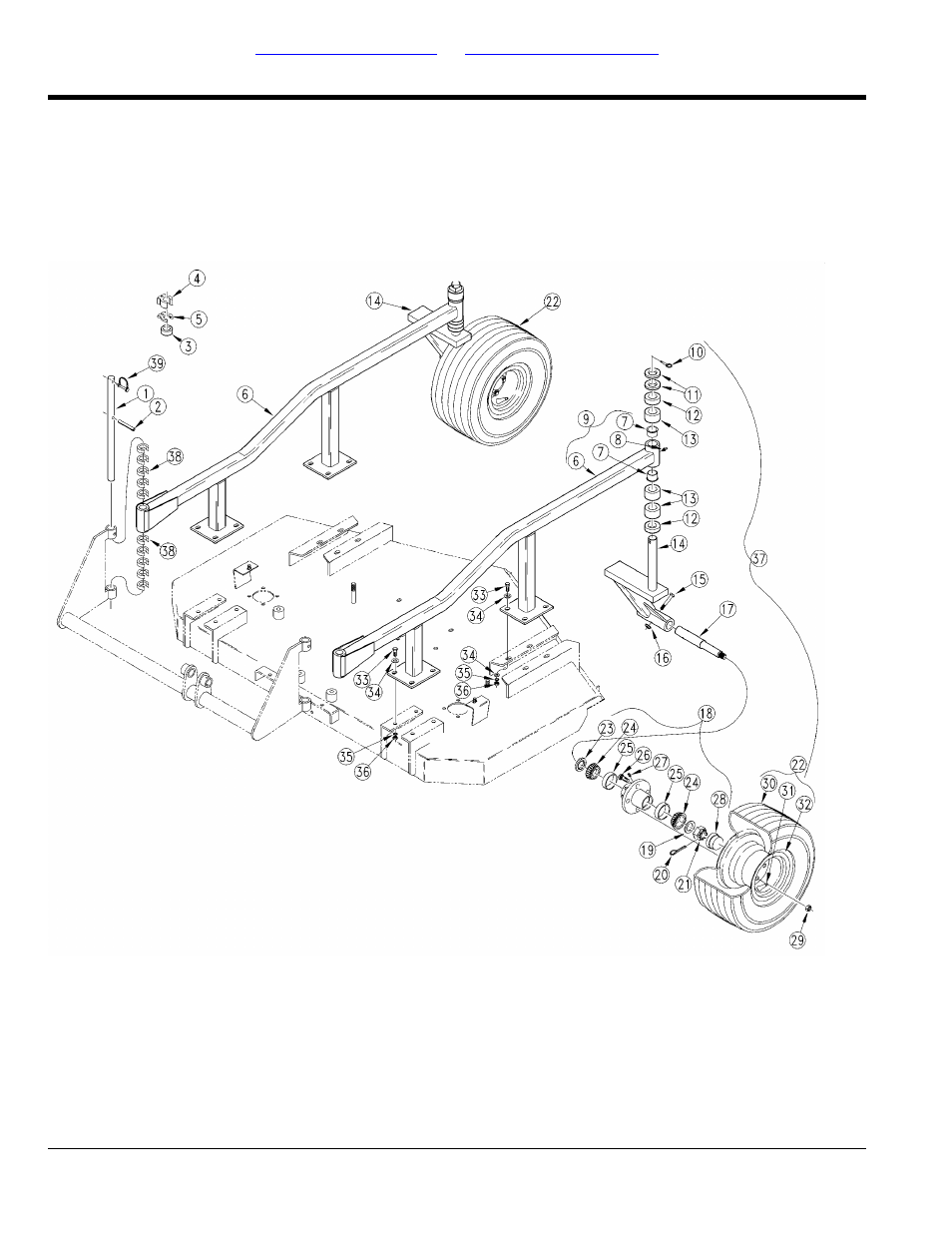 Gauge wheel center deck (s/n 231295+), Table of contents part number index | Land Pride AFM40168 User Manual | Page 64 / 120