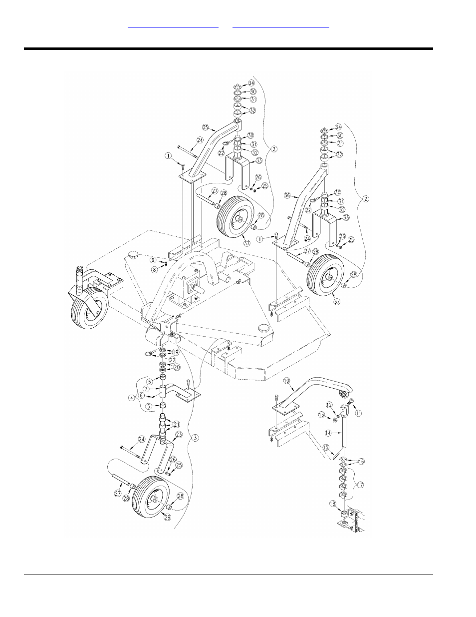 Gauge wheel left & right hand (s/n 231294-), Table of contents part number index | Land Pride AFM40168 User Manual | Page 66 / 120