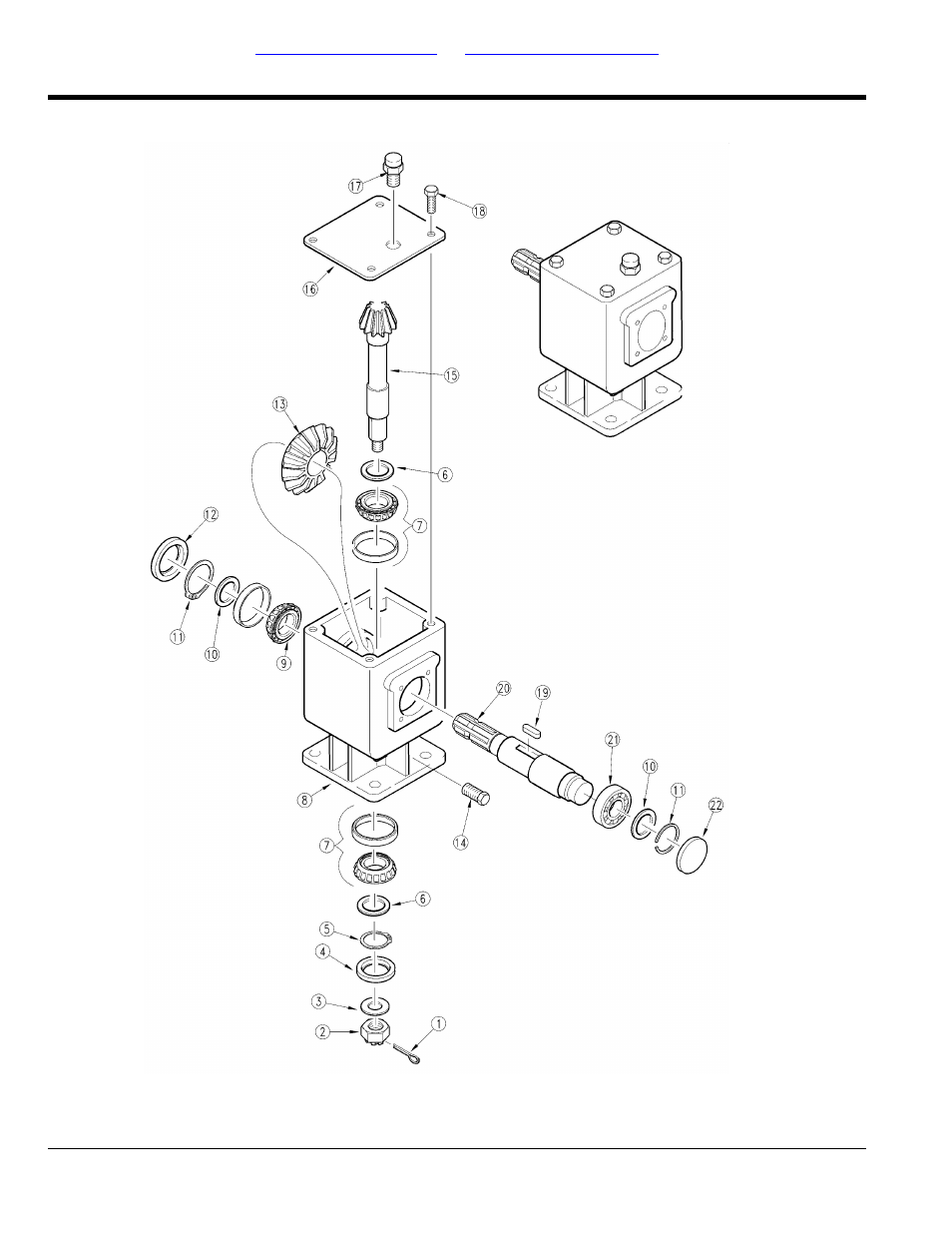 Gearbox center & right deck (826-122c) comer (s/n, Table of contents part number index | Land Pride AFM40168 User Manual | Page 82 / 120