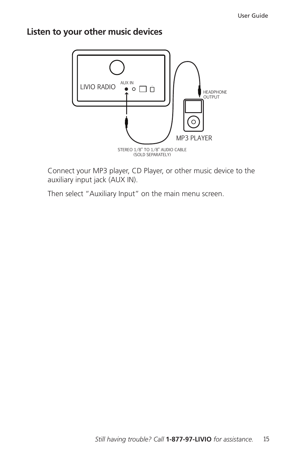 Listen to your other music devices | Livio Radio LV002 User Manual | Page 17 / 28