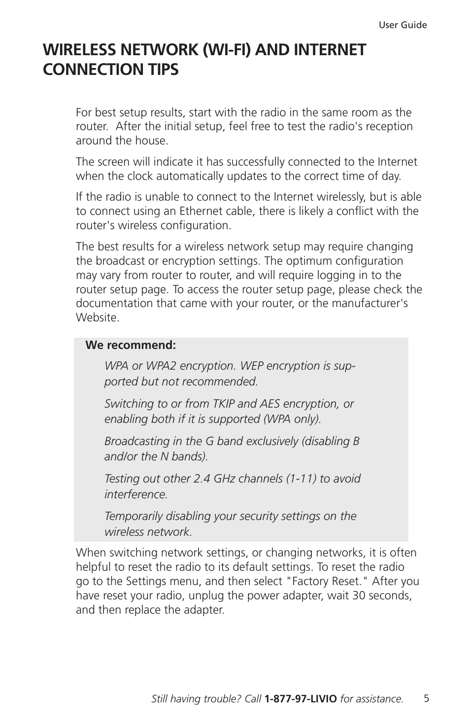 Livio Radio LV002 User Manual | Page 7 / 28