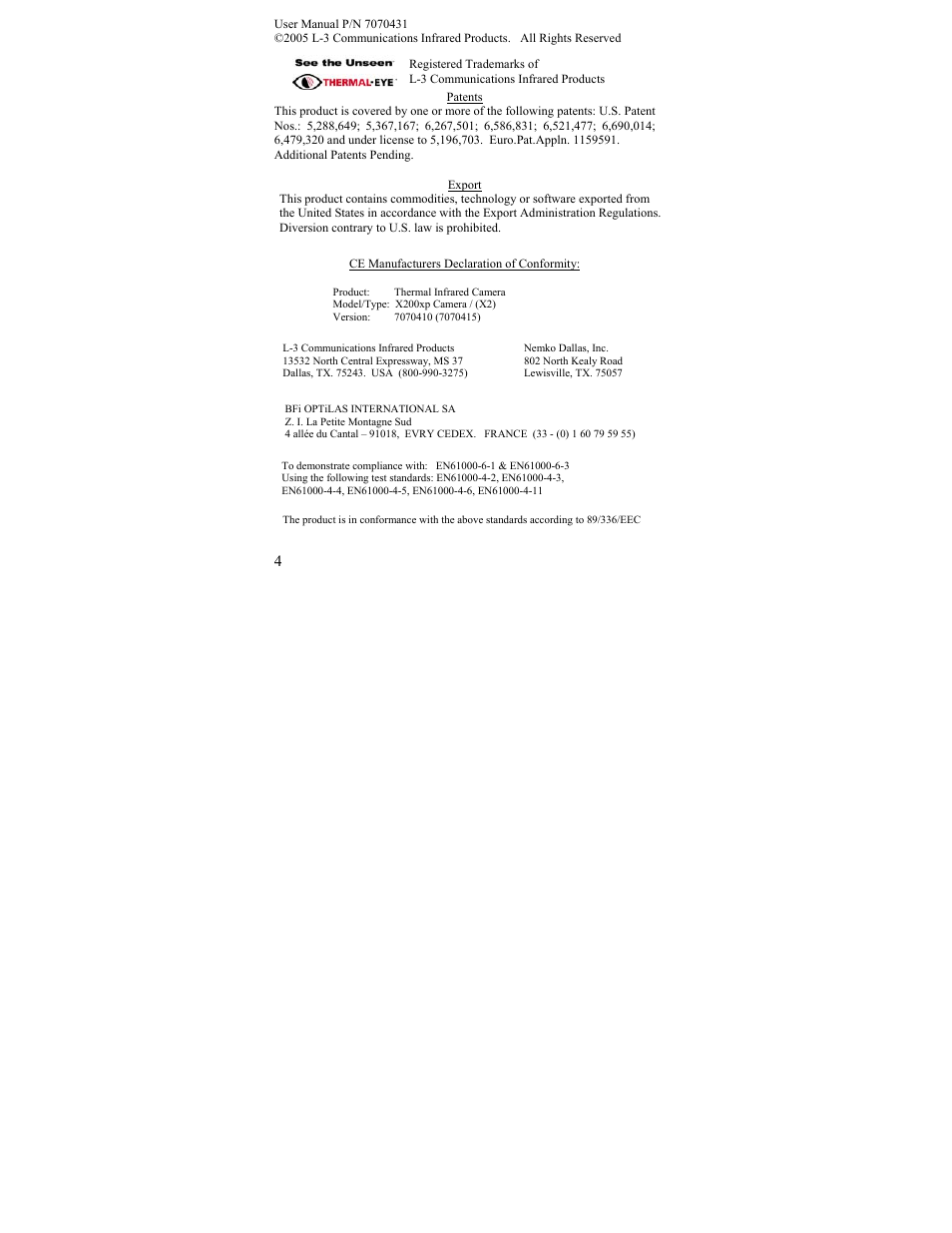 L-3 Communications X200xp User Manual | Page 4 / 28