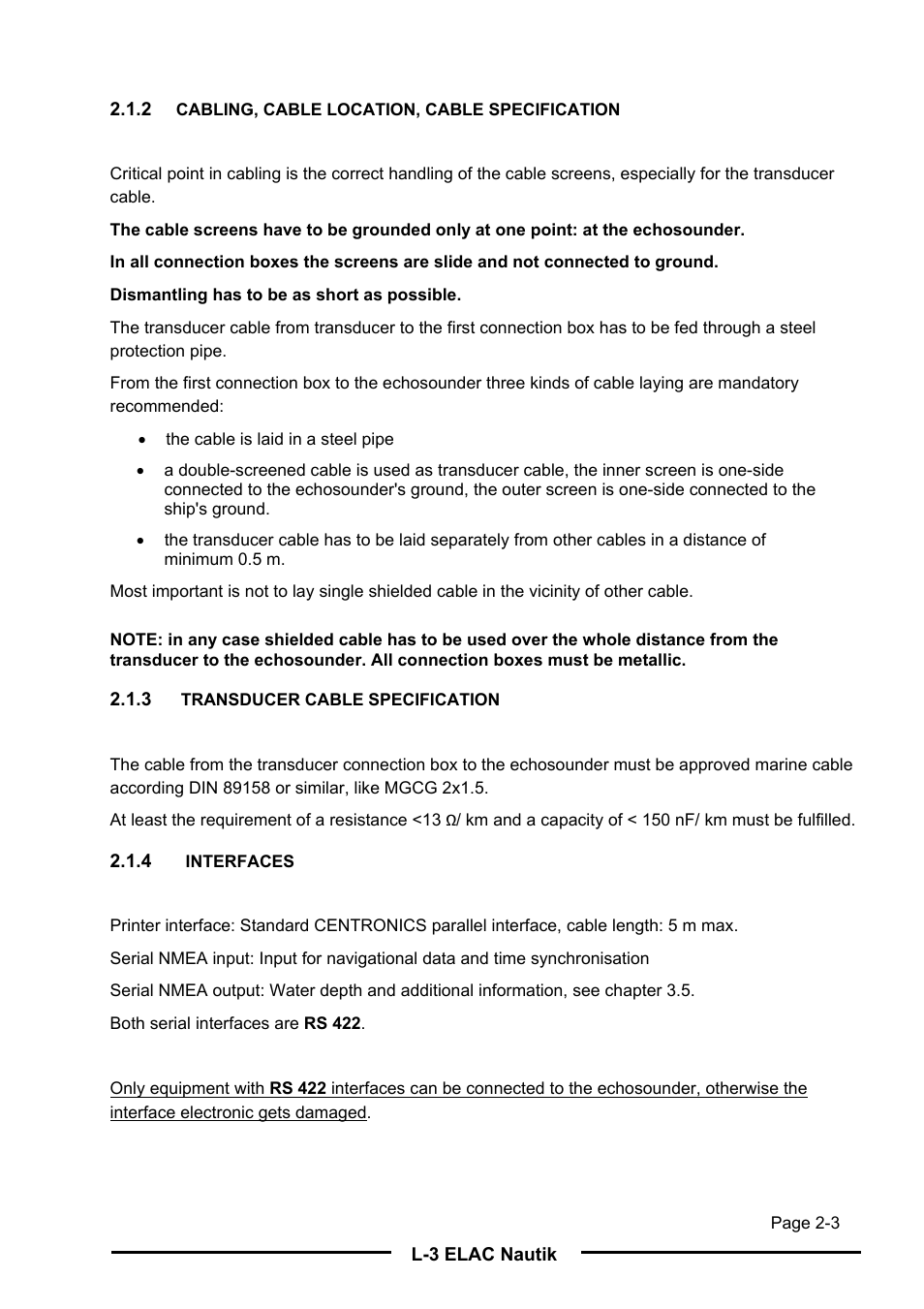 L-3 Communications Navigation Echosounder LAZ 5100 User Manual | Page 15 / 79