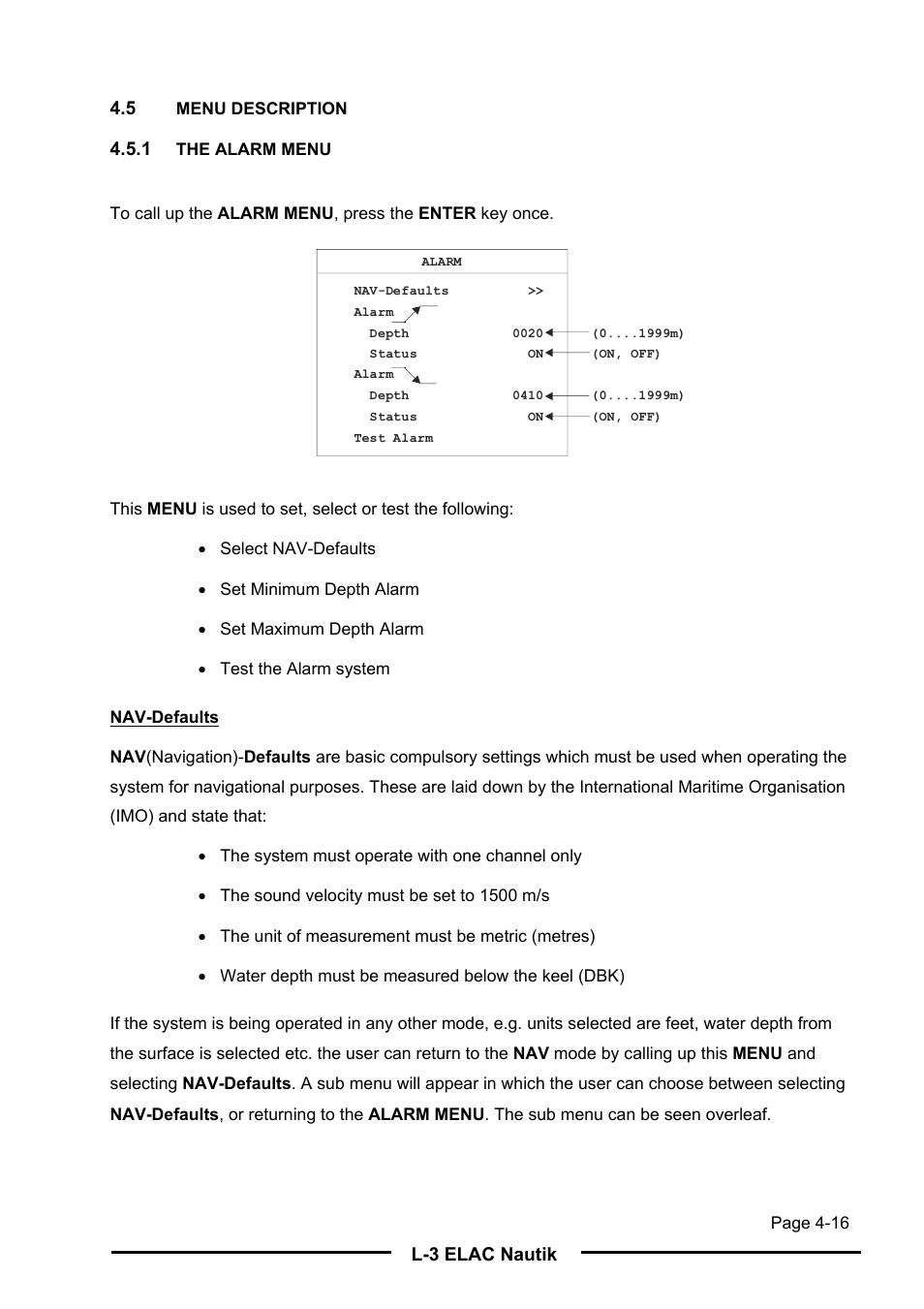 L-3 elac nautik 4.5 | L-3 Communications Navigation Echosounder LAZ 5100 User Manual | Page 51 / 79