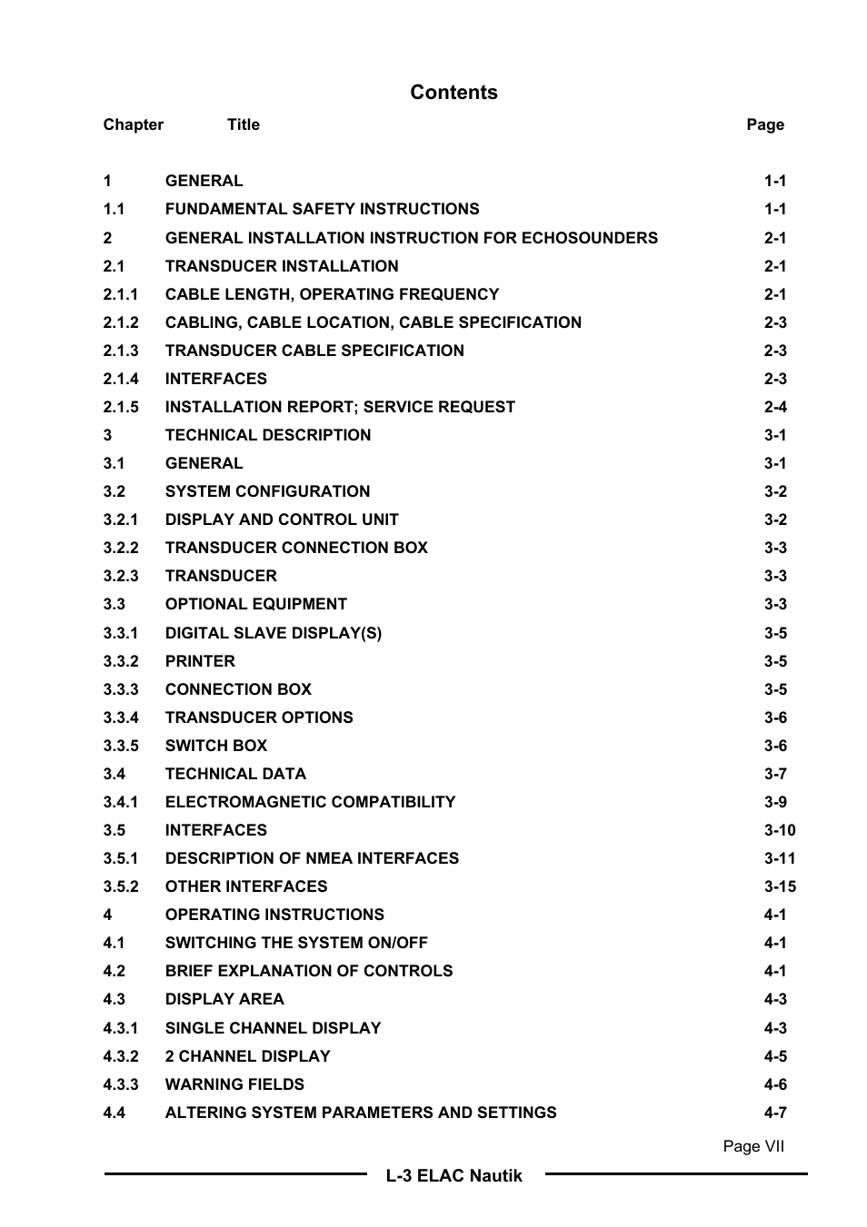 L-3 Communications Navigation Echosounder LAZ 5100 User Manual | Page 9 / 79