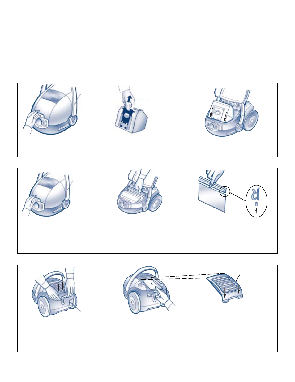 Dust bag filter, How to maintain, How to change disposable dust bag | How to change motor filter, How to change hepa filter and final filter | Lance Industries 6997 User Manual | Page 8 / 12