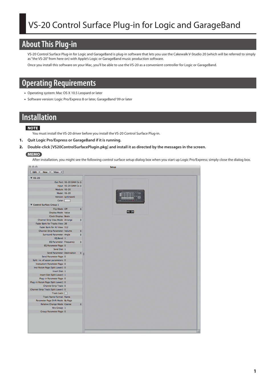 Logic Soundlab VS-20 User Manual | 9 pages