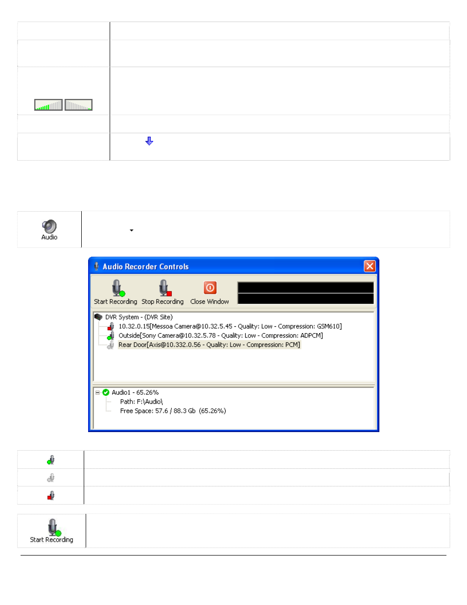 7 audio recorder controls, Udio, Ecorder | Ontrols | Logic 3 V5.00 User Manual | Page 47 / 134