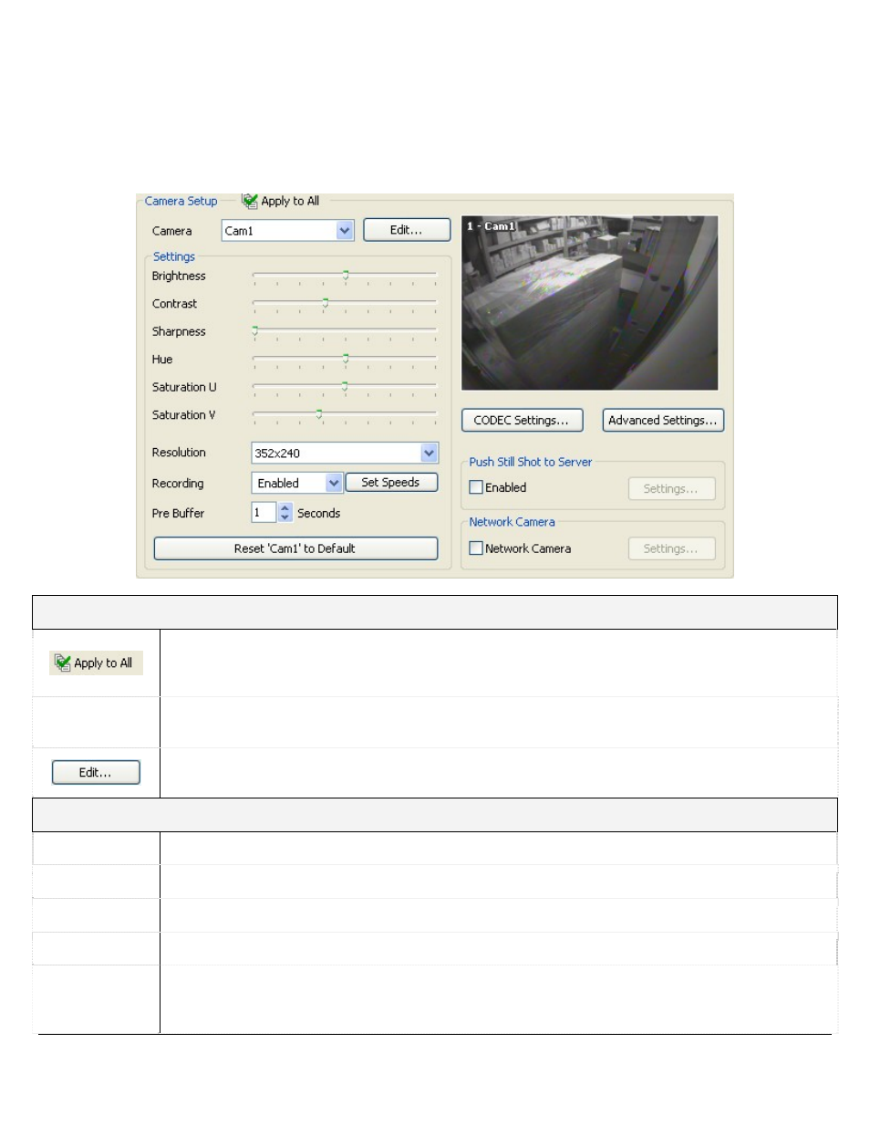 1 camera setup tab, Amera, Etup | Logic 3 V5.00 User Manual | Page 51 / 134