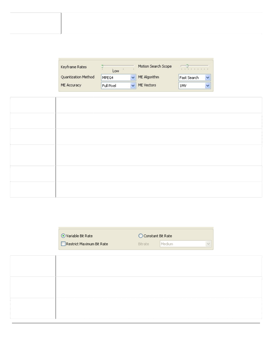 2 mpeg4 codec settings, 3 h.264 codec settings | Logic 3 V5.00 User Manual | Page 55 / 134