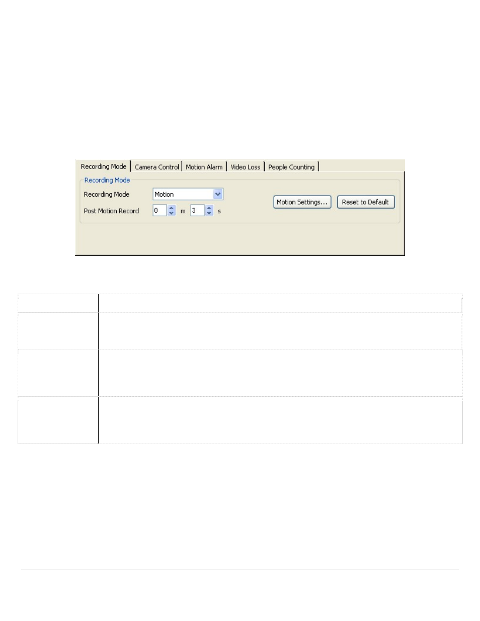 6 recording mode tab, 1 motion recording settings | Logic 3 V5.00 User Manual | Page 60 / 134