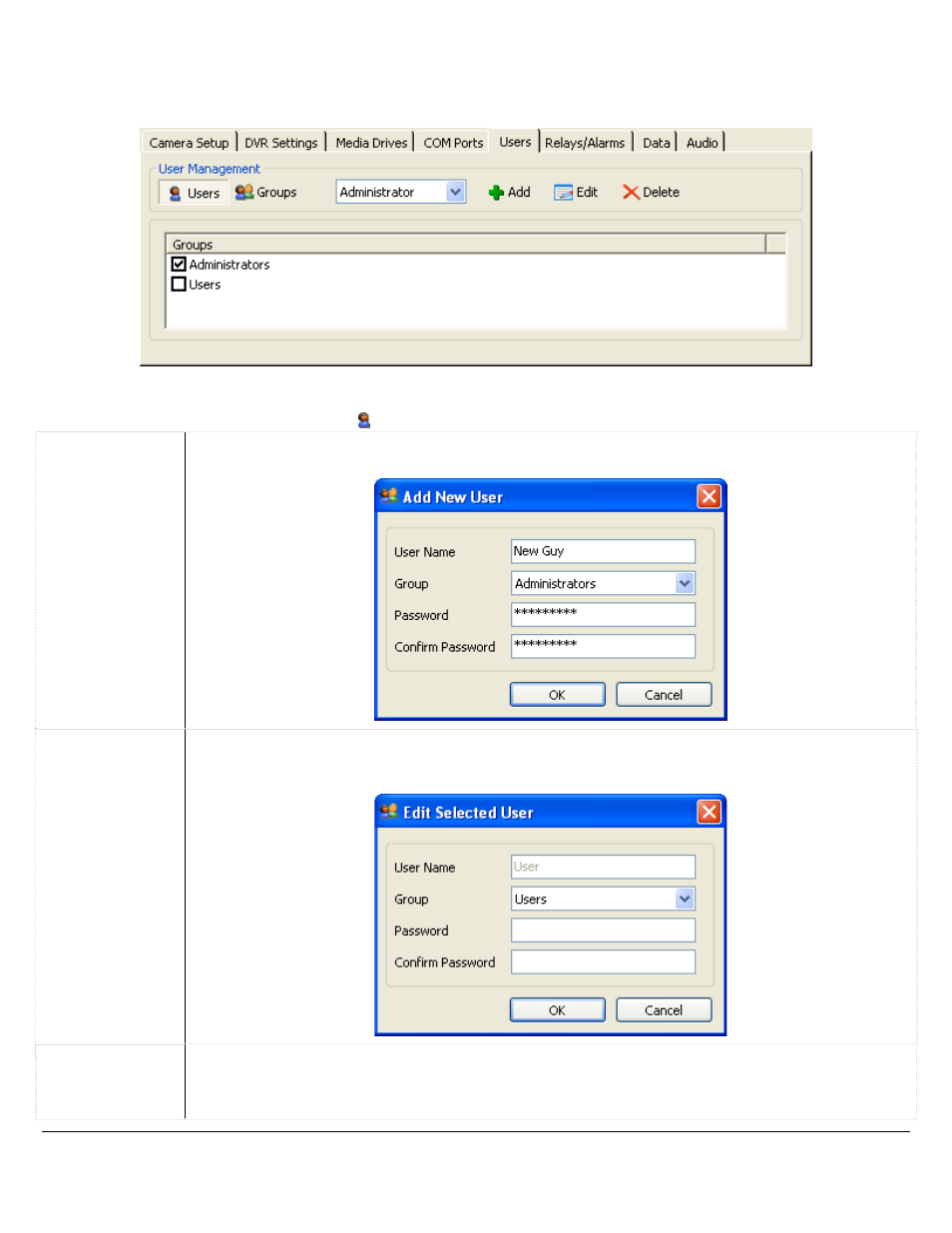 5 user and group management tab, Ser and, Roup | Anagement | Logic 3 V5.00 User Manual | Page 96 / 134
