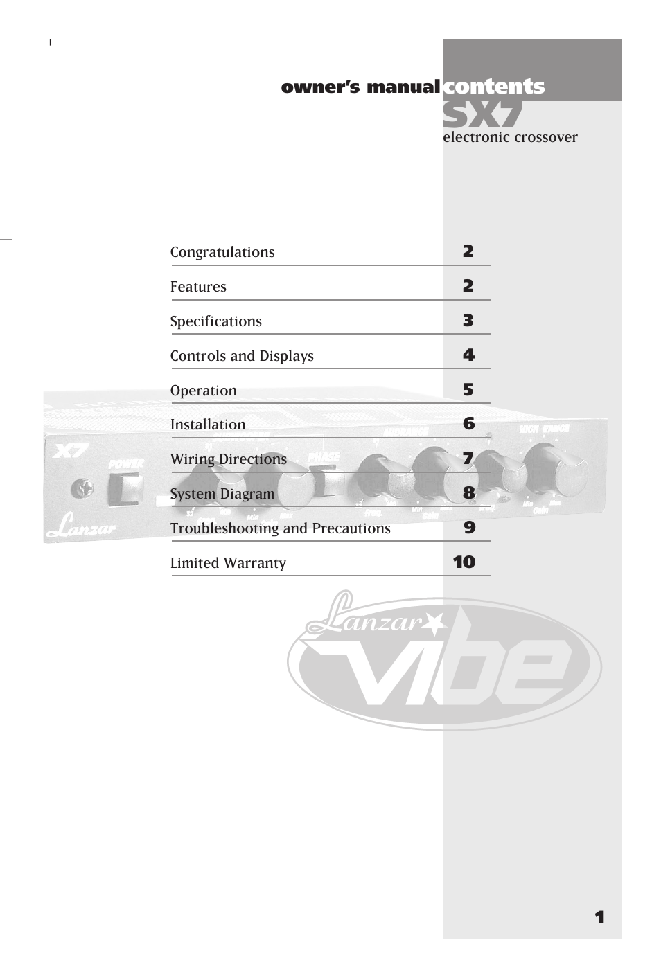 Lanzar Car Audio SX7 User Manual | Page 5 / 12