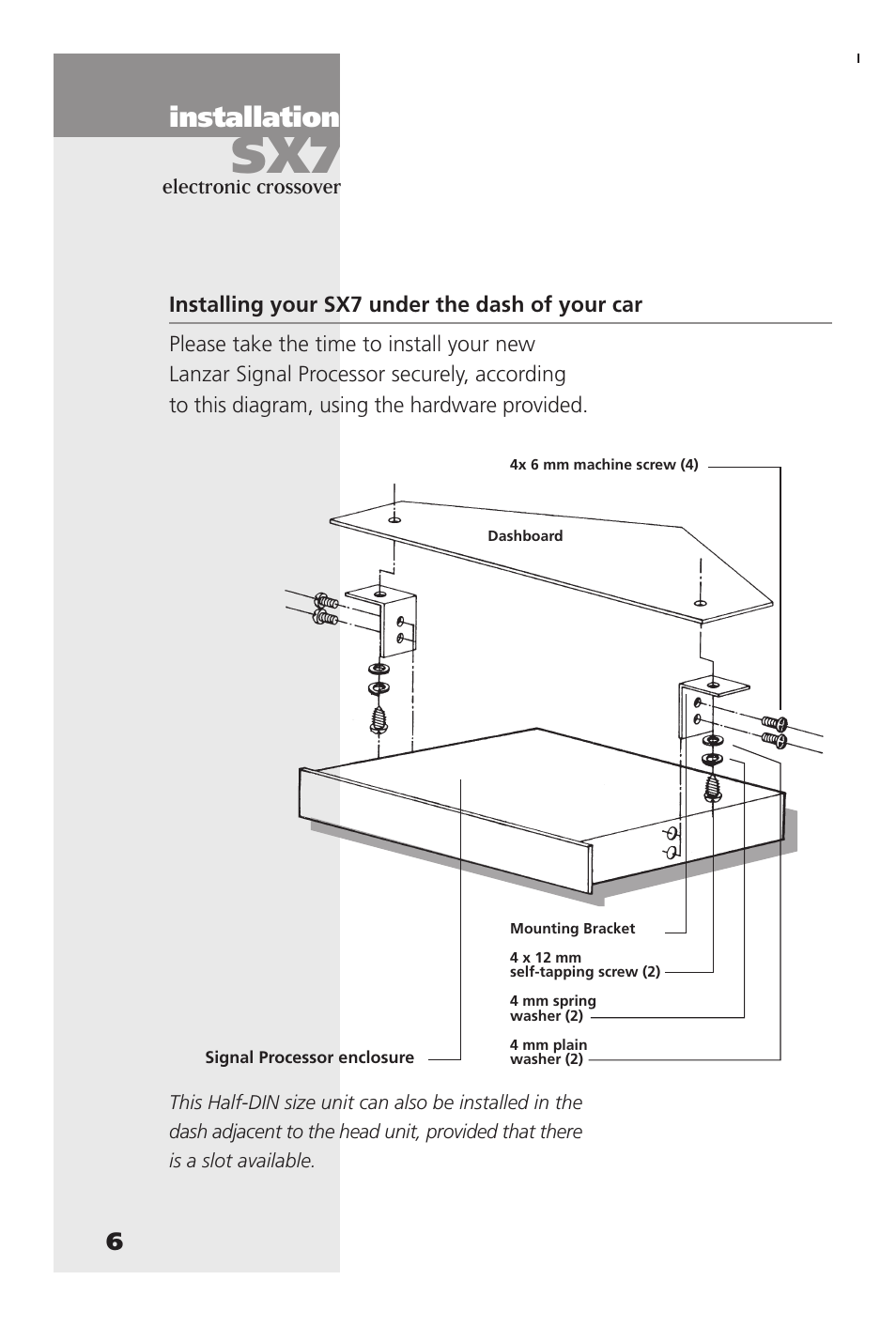 Installation | Lanzar Car Audio SX7 User Manual | Page 8 / 12