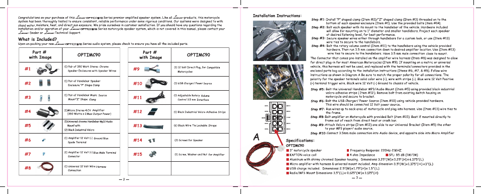 Lanzar Car Audio OPTIDRIVE OPTIMC90 User Manual | Page 2 / 2