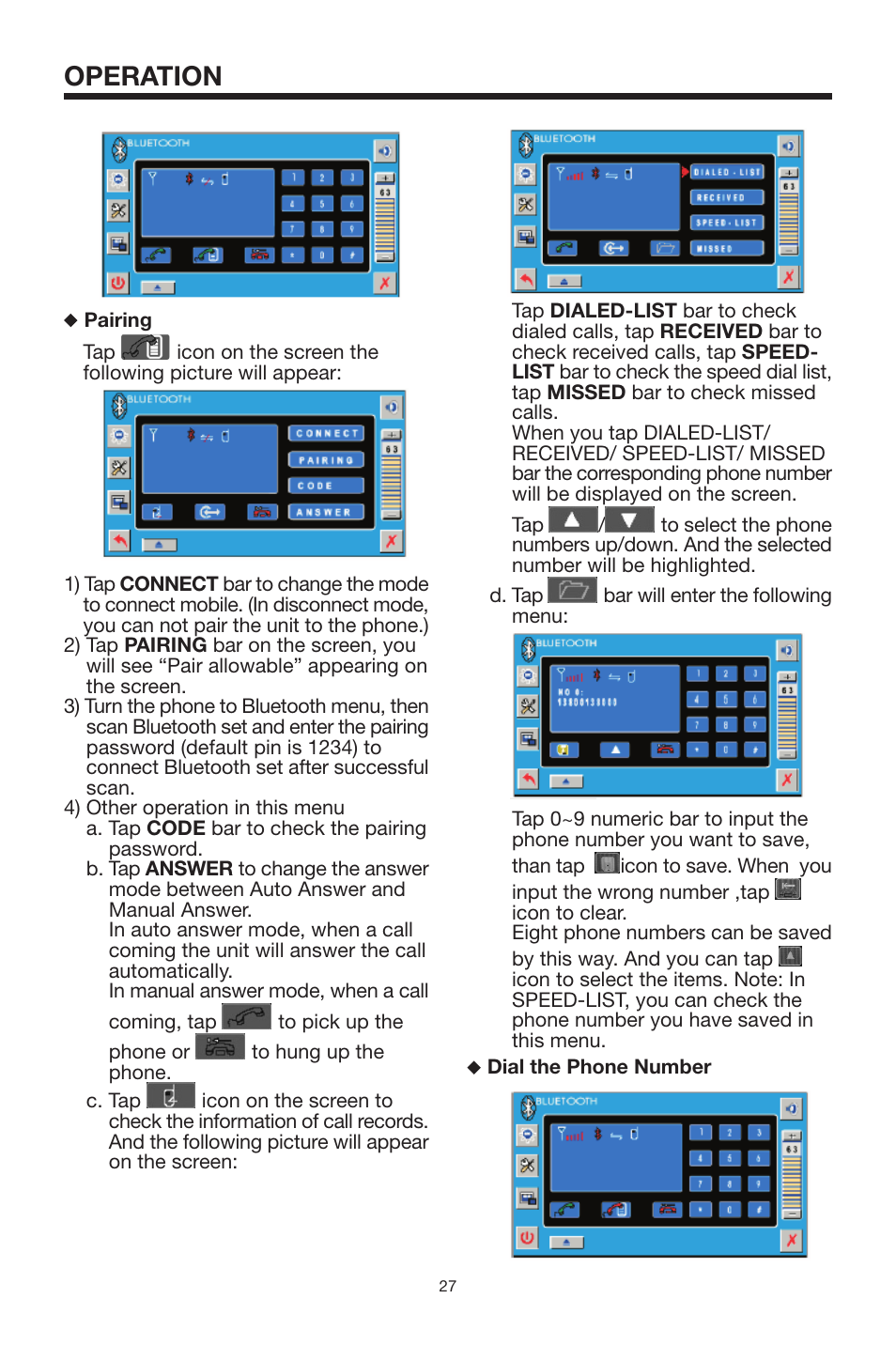 Operation | Lanzar Car Audio SDBT75NU User Manual | Page 26 / 29