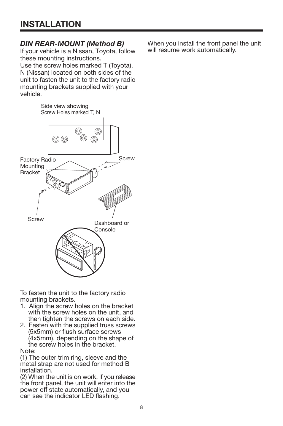 Installation | Lanzar Car Audio SDBT75NU User Manual | Page 8 / 29