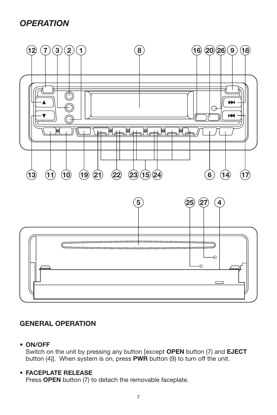 Operation | Lanzar Car Audio Lanzar Vibe VBD500 User Manual | Page 7 / 16