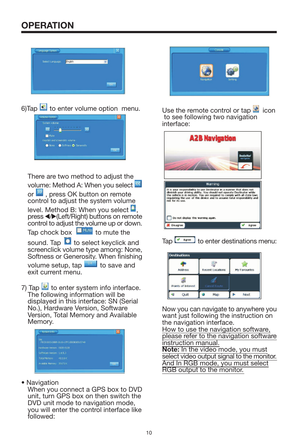 Operation | Lanzar Car Audio SNV90 User Manual | Page 10 / 13