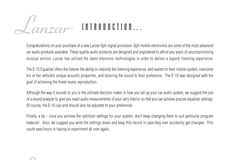 Lanzar Car Audio 15 User Manual | Page 2 / 16