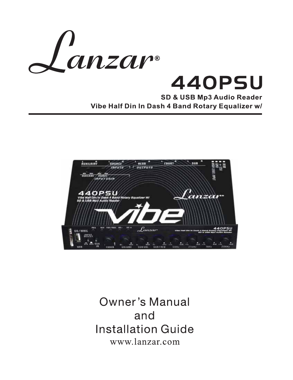 Lanzar Car Audio 440PSU User Manual | 8 pages