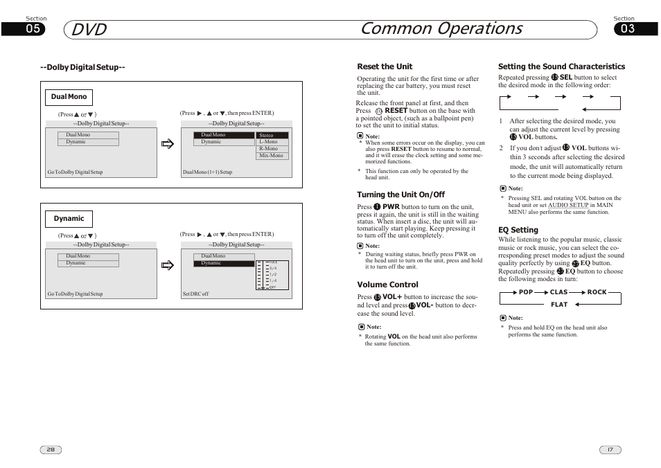 Common operations dvd | Lanzar Car Audio SD34MIP User Manual | Page 17 / 22