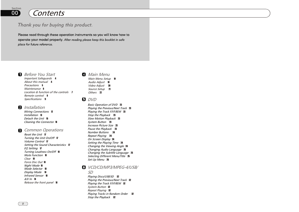 Lanzar Car Audio SD34MIP User Manual | Page 2 / 22