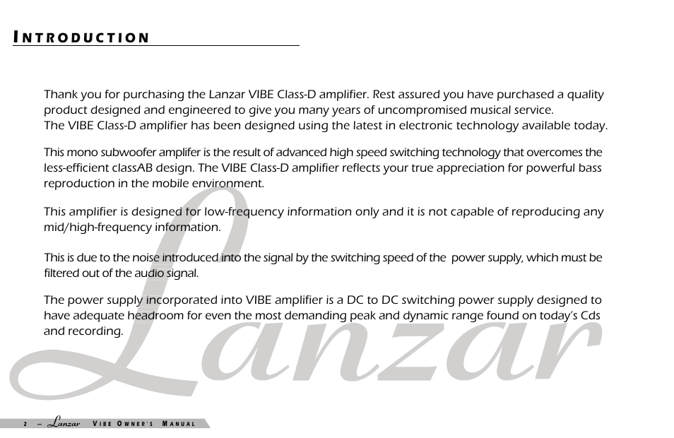 Lanzar Car Audio VIBE 3200D User Manual | Page 3 / 15