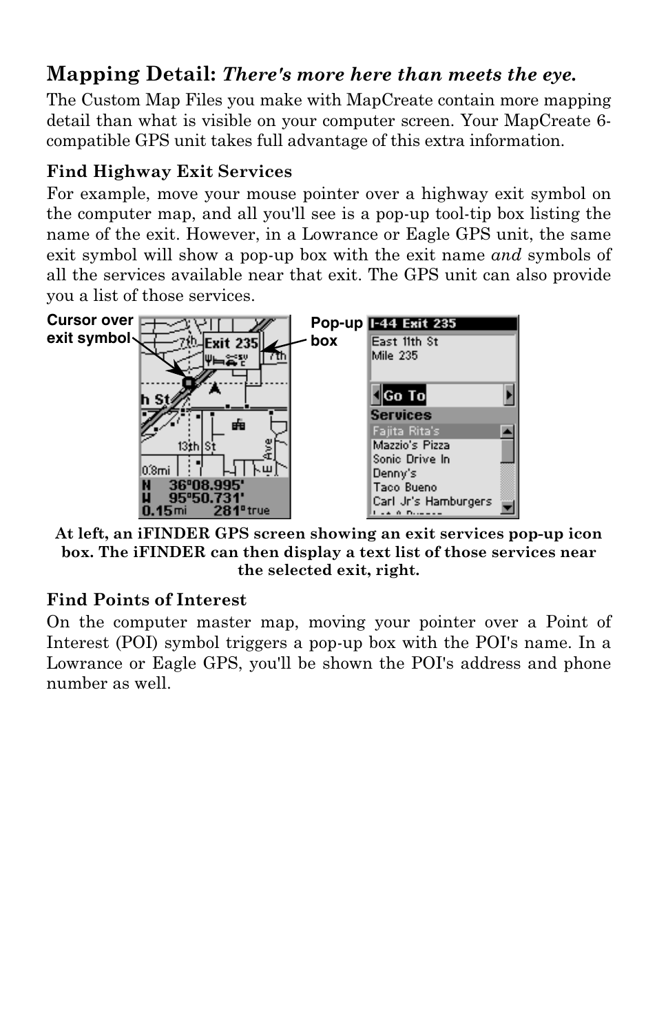 Mapping detail | LEI Electronics MAPCREATE 6 User Manual | Page 13 / 80