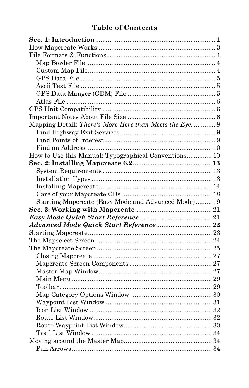 LEI Electronics MAPCREATE 6 User Manual | Page 3 / 80