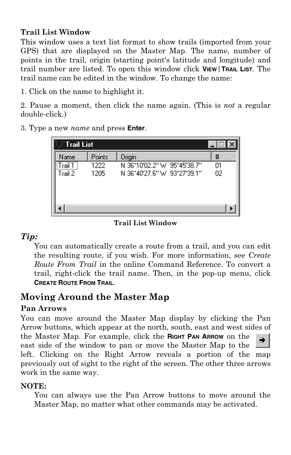 Moving around the master map | LEI Electronics MAPCREATE 6 User Manual | Page 38 / 80