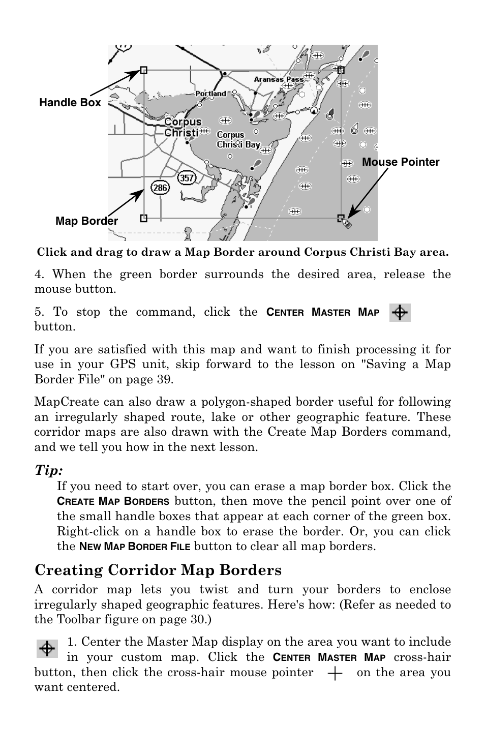 Creating corridor map borders | LEI Electronics MAPCREATE 6 User Manual | Page 41 / 80