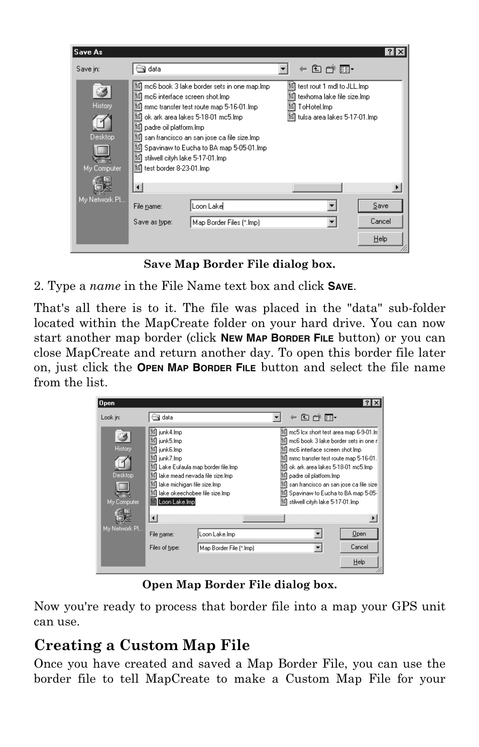 Creating a custom map file | LEI Electronics MAPCREATE 6 User Manual | Page 44 / 80