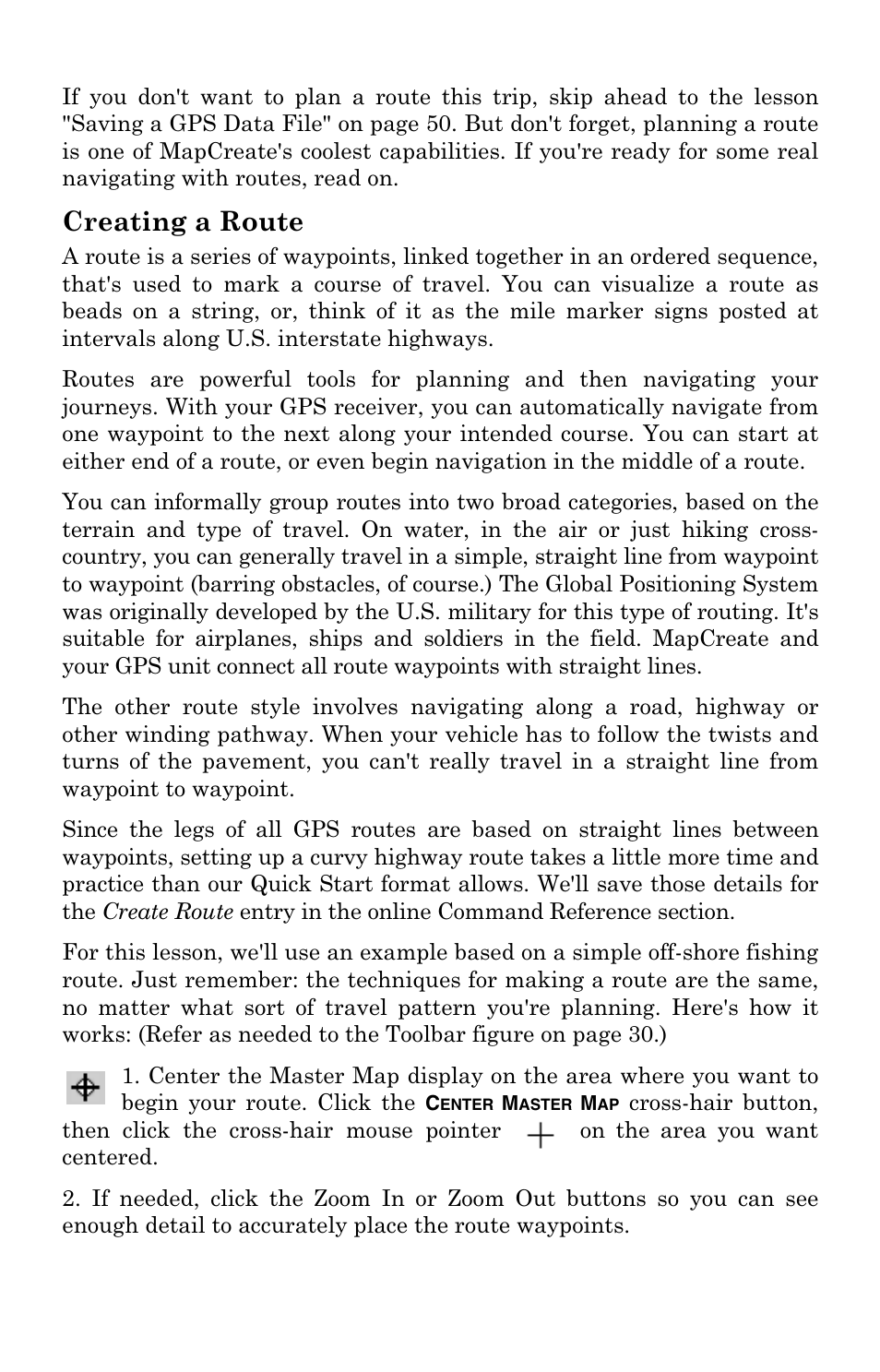 Creating a route | LEI Electronics MAPCREATE 6 User Manual | Page 51 / 80