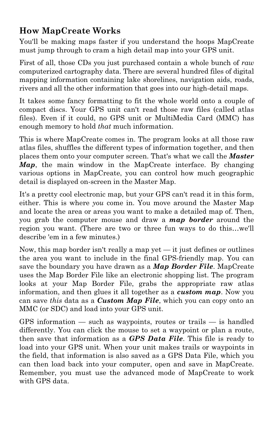 How mapcreate works | LEI Electronics MAPCREATE 6 User Manual | Page 7 / 80