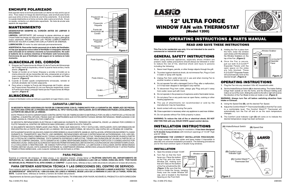 Lasko 1200 User Manual | 2 pages