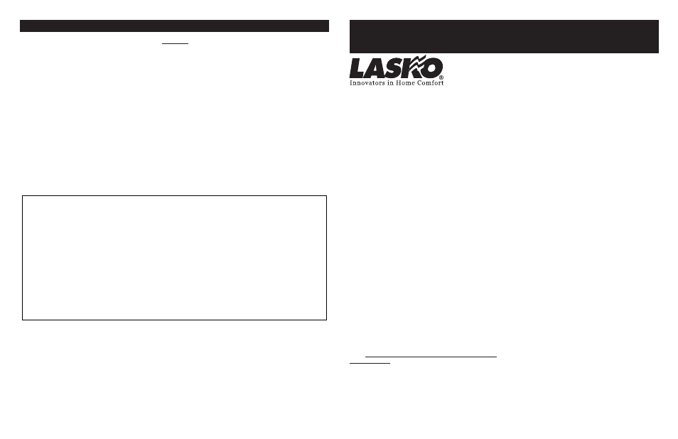 Lasko 2515 User Manual | 4 pages