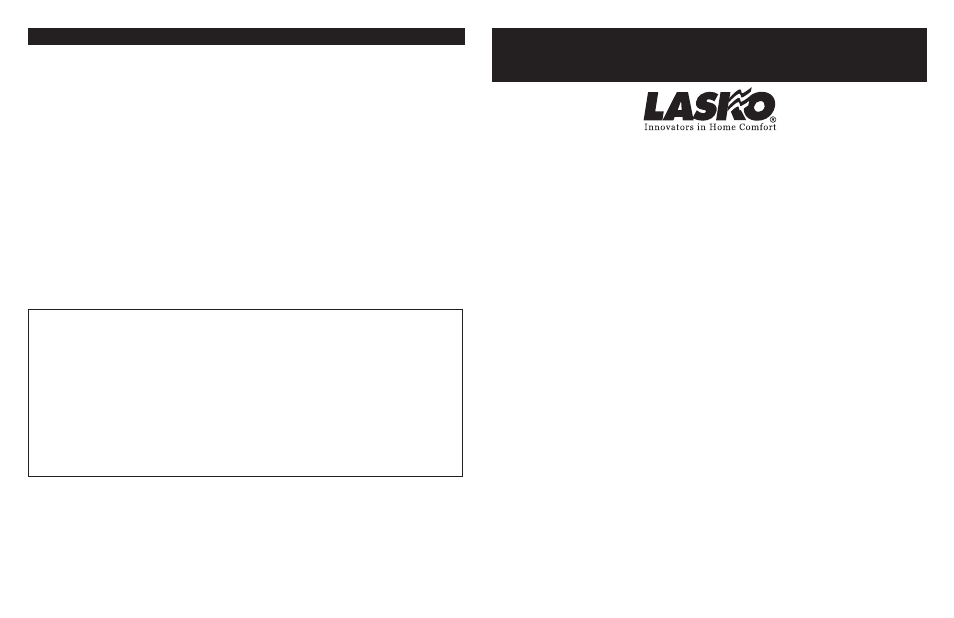 Lasko 5800 User Manual | 4 pages