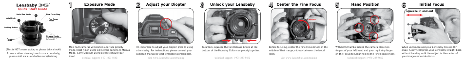 Lensbabies 3G User Manual | 2 pages