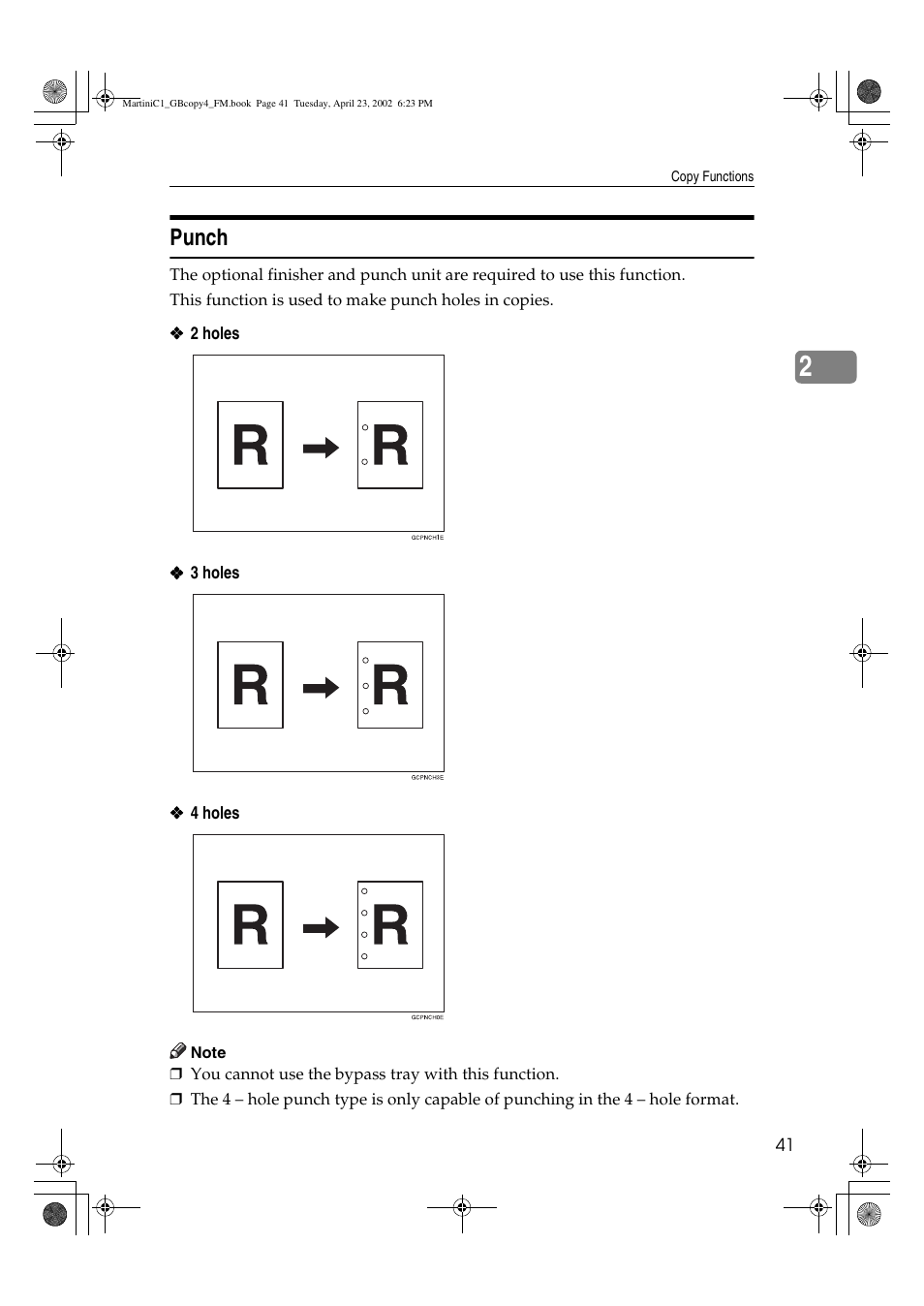 Punch | Lanier LD075 User Manual | Page 49 / 138