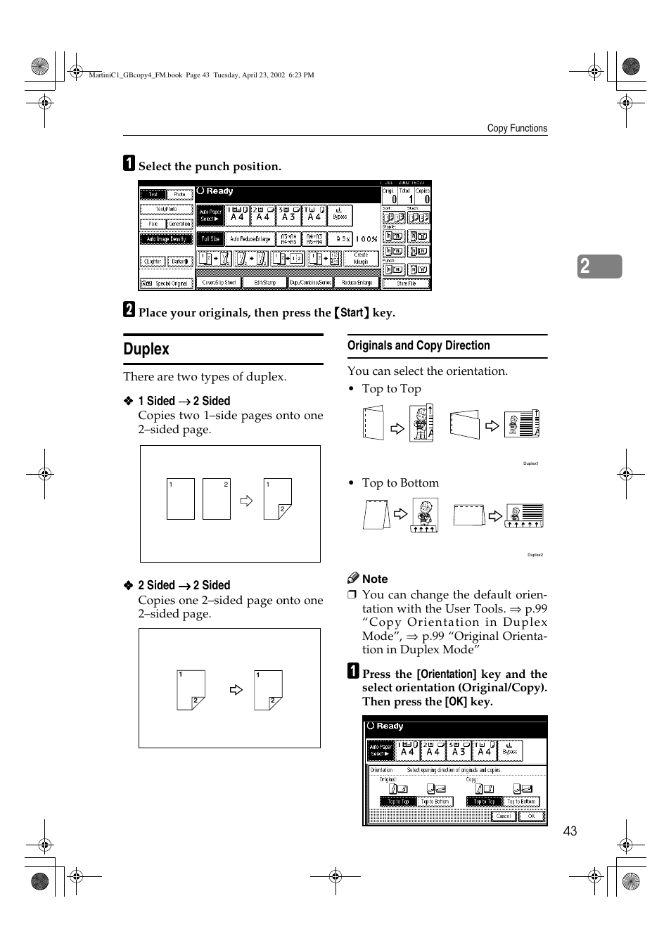 Duplex | Lanier LD075 User Manual | Page 51 / 138