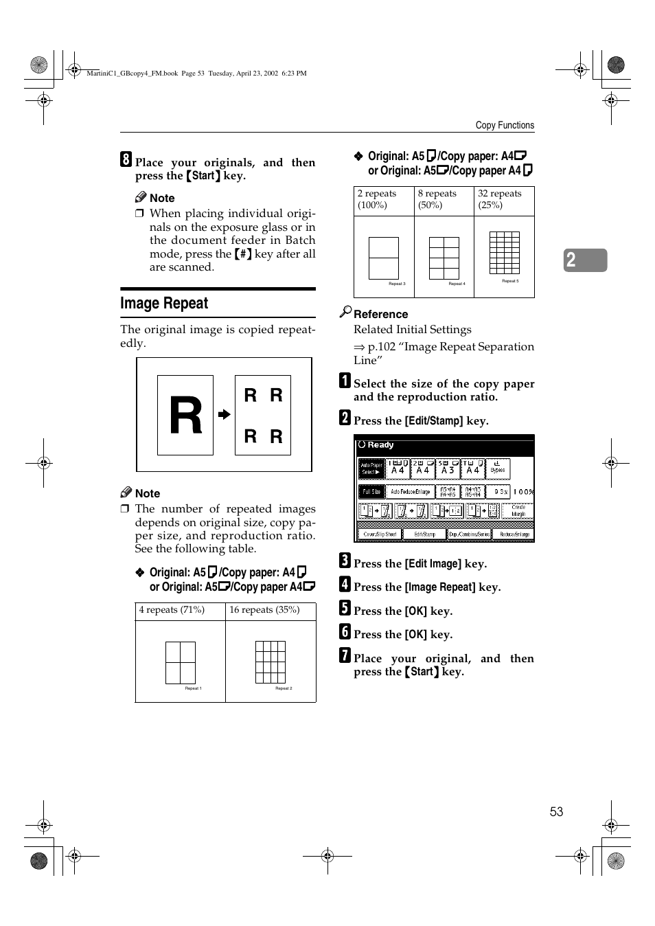 Image repeat | Lanier LD075 User Manual | Page 61 / 138